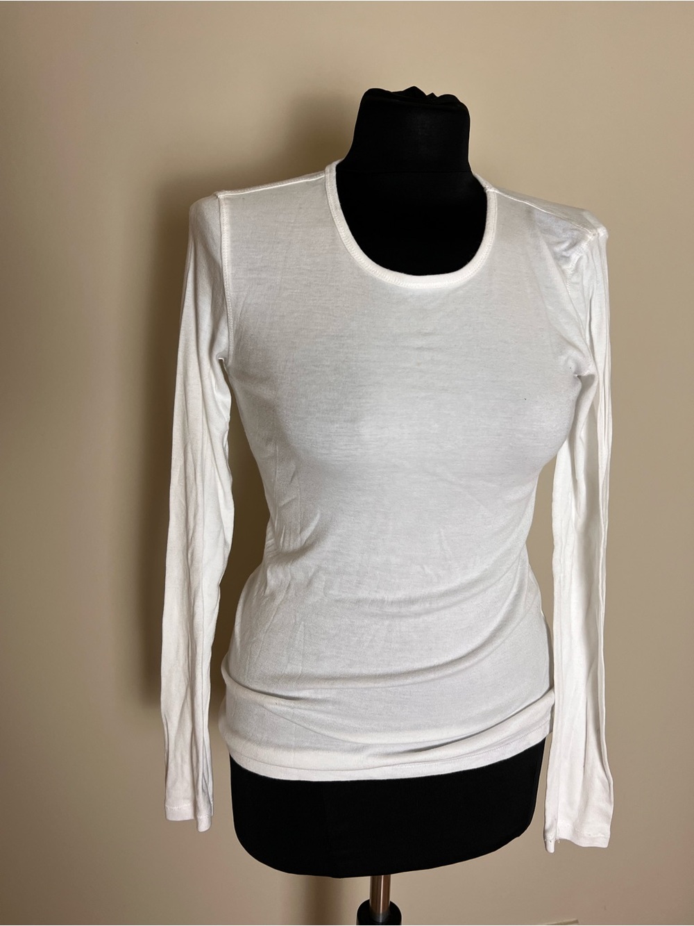 Splendid White Long-Sleeve Crewneck Tee